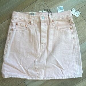 NWT Pink denim high rise skirt
